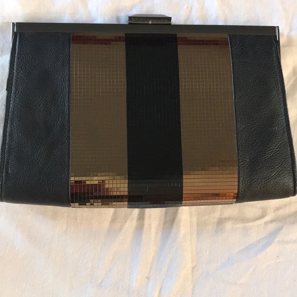 Rachel Rachel Roy Clutch w/ Metallic Accents; New - Picture 6 of 8